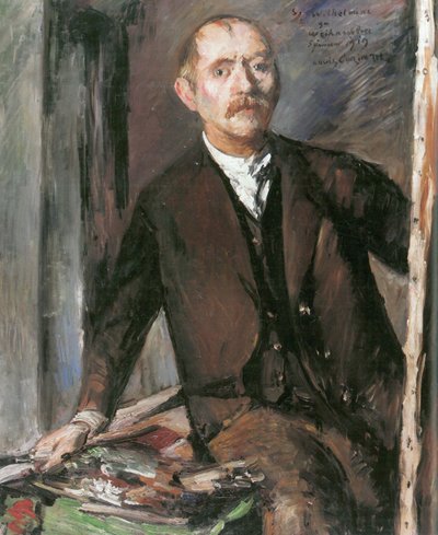 Selbstporträt vor der Staffelei von Lovis Corinth